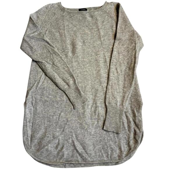 Halogen Wool Cashmere Blend Gray Long Sleeve Tunic Top Size L - Picture 1 of 5